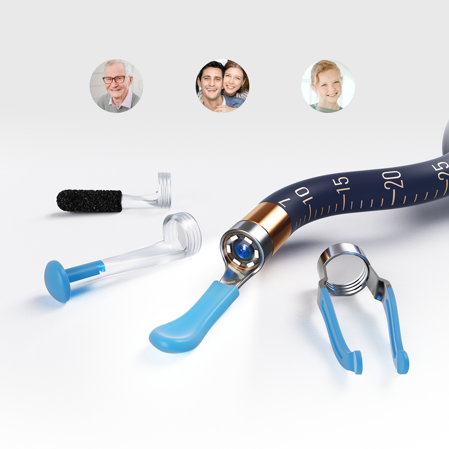Bebird EarSight Plus Ohrenschmalz-Entferner-Set mit Ersatzspitzen, Earpick-Aufsätze